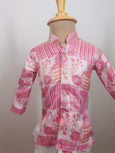 Infants Pink Blossom Kurta Dhoti Set